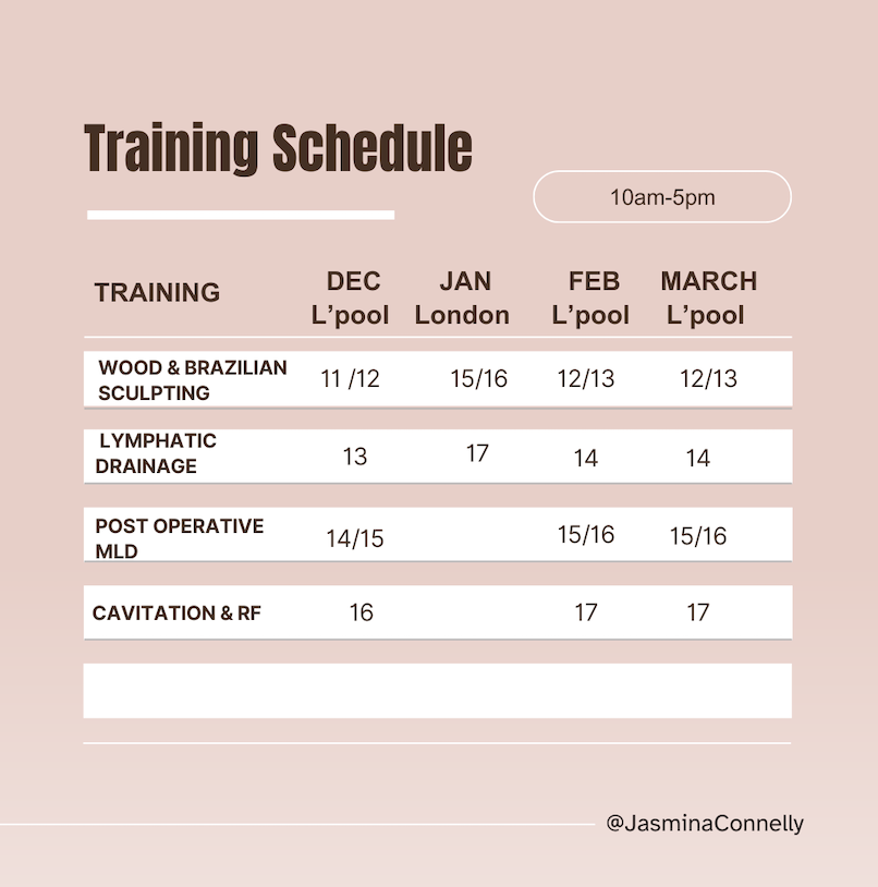 TRAINING SCHEDULE