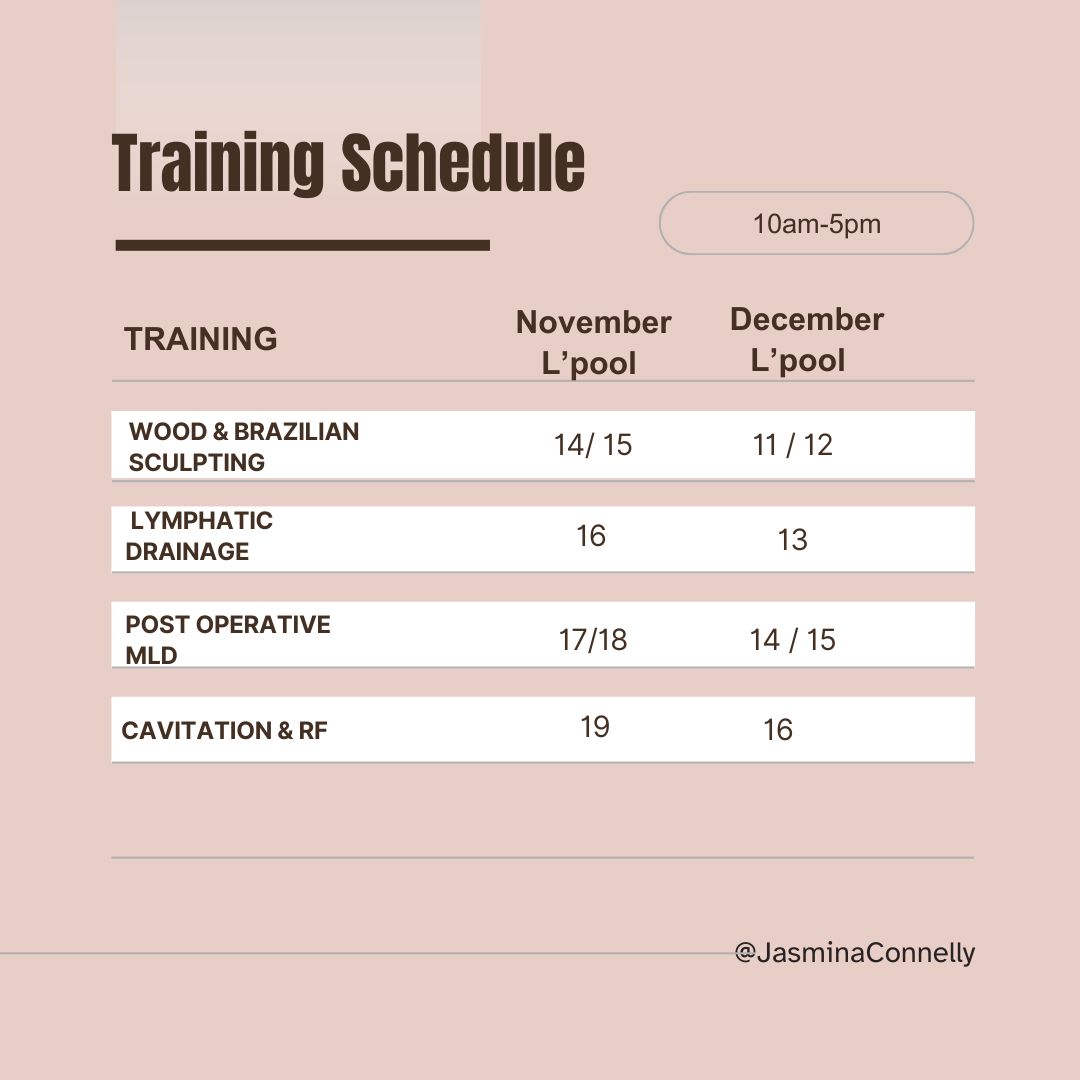 TRAINING SCHEDULE