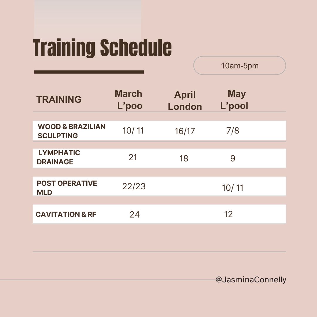 TRAINING SCHEDULE